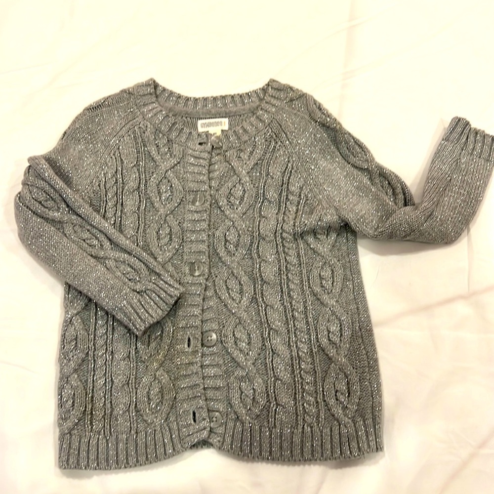 Gymboree Baby 2T Grey & Silver Cardigan